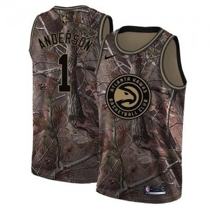 Nike Maillot Anderson Atlanta Hawks No.1 Camouflage Homme Realtree Collection