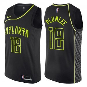 Nike Maillot De Basket Miles Plumlee Atlanta Hawks #18 City Edition Noir Homme