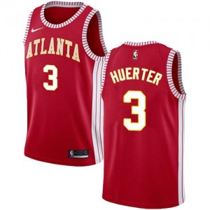 Nike Maillots Huerter Hawks Rouge #3 Homme Statement Edition