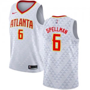 Nike NBA Maillots De Basket Omari Spellman Hawks Association Edition Blanc Homme #6