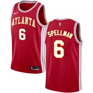 Nike NBA Maillots De Spellman Atlanta Hawks #6 Homme Statement Edition Rouge