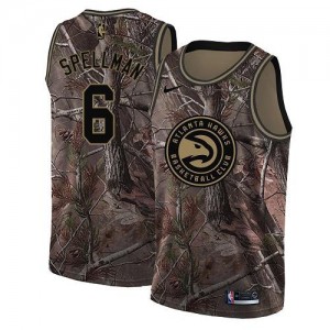 Maillots Basket Omari Spellman Hawks No.6 Realtree Collection Nike Homme Camouflage