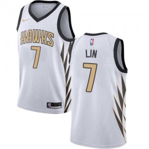 Maillot Basket Lin Hawks No.7 City Edition Nike Enfant Blanc
