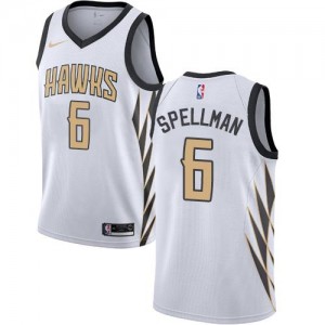 Nike Maillots De Basket Omari Spellman Atlanta Hawks Enfant Blanc City Edition No.6