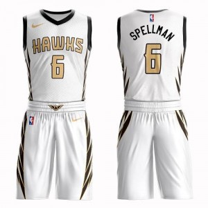 Nike Maillot De Basket Spellman Atlanta Hawks Blanc Suit City Edition Homme No.6