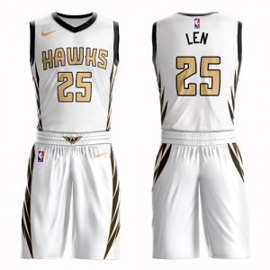 Maillot Basket Len Hawks Suit City Edition No.25 Blanc Nike Homme