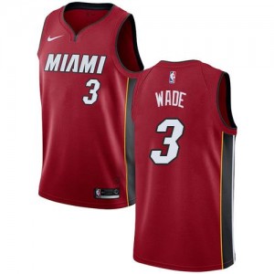 Nike Maillots De Basket Wade Miami Heat #3 Homme Rouge Statement Edition