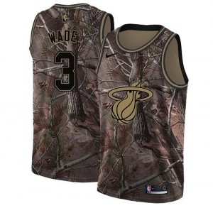 Maillots De Dwyane Wade Heat Realtree Collection Nike #3 Camouflage Homme