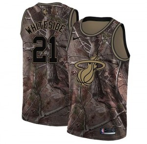 Nike Maillots De Whiteside Heat Camouflage Realtree Collection #21 Enfant
