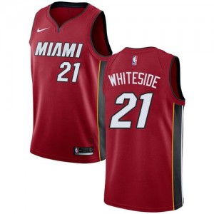 Nike NBA Maillot De Hassan Whiteside Miami Heat Enfant #21 Rouge Statement Edition