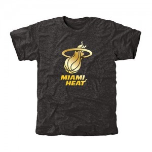 T-Shirt De Miami Heat Homme Noir Gold Collection Tri-Blend