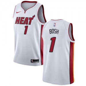 Nike Maillots Bosh Miami Heat Association Edition #1 Blanc Homme
