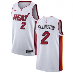 Maillot Basket Ellington Miami Heat No.2 Homme Nike Blanc Association Edition