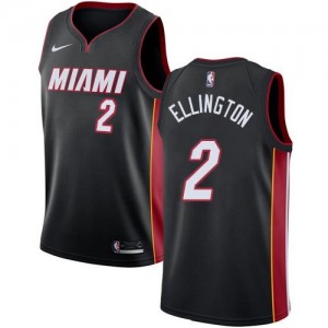Maillots Basket Wayne Ellington Miami Heat #2 Icon Edition Nike Homme Noir
