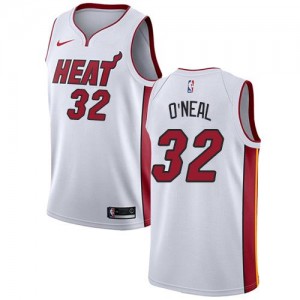 Nike Maillots De O'Neal Heat Blanc Association Edition #32 Homme