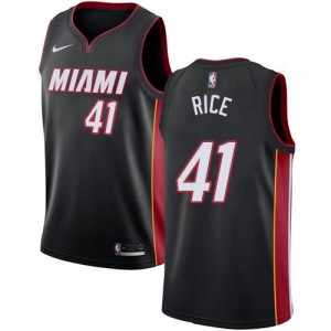 Nike NBA Maillots Glen Rice Heat Homme #41 Noir Icon Edition