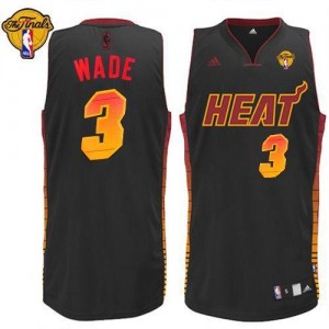 Adidas NBA Maillots Wade Miami Heat Homme Finals Vibe Noir No.3