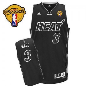 Adidas NBA Maillot Basket Wade Heat Finals Ombre noire Homme #3