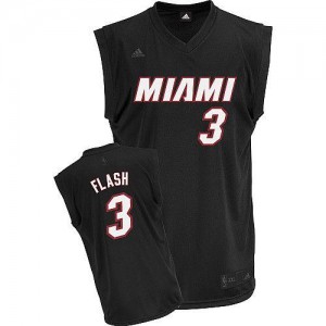Adidas Maillot De Basket Dwyane Wade Miami Heat #3 Homme Noir Flash Fashion