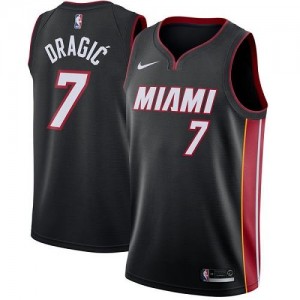 Maillots Basket Goran Dragic Miami Heat #7 Noir Enfant Icon Edition Nike