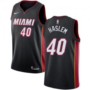 Maillot Basket Udonis Haslem Miami Heat Noir No.40 Nike Enfant Icon Edition