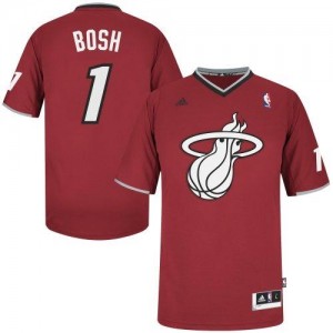 Adidas Maillots Bosh Miami Heat 2013 Christmas Day #1 Rouge Homme