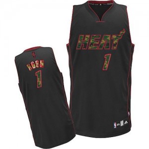 Adidas Maillot Basket Bosh Miami Heat Homme Camo Fashion No.1 Noir