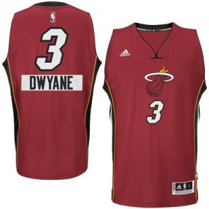 Maillots De Basket Wade Miami Heat Adidas No.3 2014-15 Christmas Day Rouge Homme