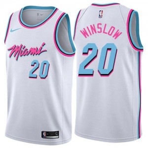 Nike NBA Maillot Winslow Miami Heat Homme Blanc #20 City Edition