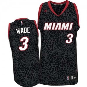 Maillots De Basket Wade Miami Heat Noir No.3 Adidas Crazy Light Homme