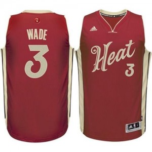 Adidas Maillots De Dwyane Wade Miami Heat Rouge 2015-16 Christmas Day Homme No.3