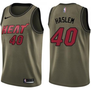 Maillots Udonis Haslem Heat vert Nike Enfant Salute to Service No.40
