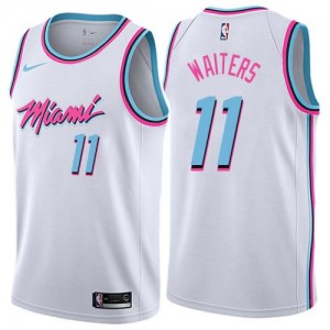 Maillot Basket Dion Waiters Miami Heat Homme #11 City Edition Blanc Nike