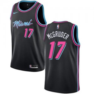 Nike NBA Maillots De Basket McGruder Miami Heat Enfant #17 Noir City Edition