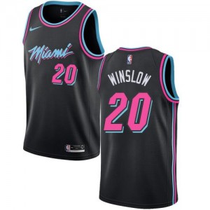 Nike NBA Maillots De Winslow Heat Noir No.20 Homme City Edition