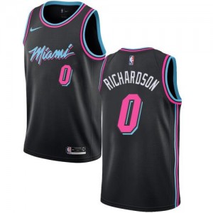 Nike NBA Maillot Basket Richardson Miami Heat Noir No.0 Enfant City Edition