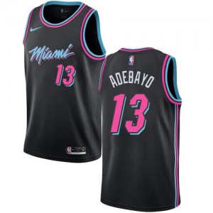 Maillot De Basket Edrice Adebayo Heat Noir No.13 Nike City Edition Homme