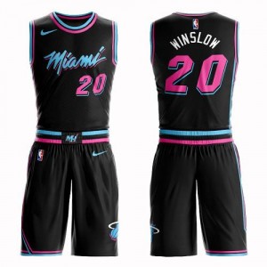 Maillots Basket Winslow Heat Noir Nike Suit City Edition Enfant #20