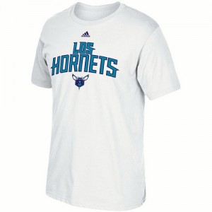 Adidas NBA Tee-Shirt De Charlotte Hornets Blanc Homme Noches Ene-Be-A