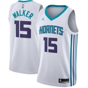 Jordan Brand Maillot Basket Walker Charlotte Hornets Blanc #15 Association Edition Homme