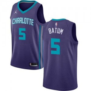 Maillot De Basket Nicolas Batum Charlotte Hornets Homme Jordan Brand #5 Statement Edition Violet