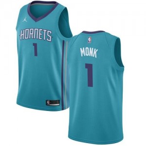 Jordan Brand NBA Maillots Basket Monk Charlotte Hornets #1 Icon Edition Homme Turquoise