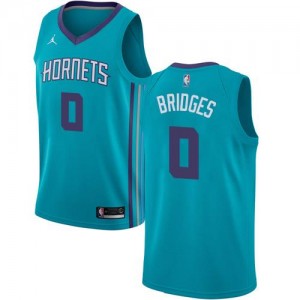 Jordan Brand Maillots De Miles Bridges Hornets Homme Icon Edition #0 Turquoise
