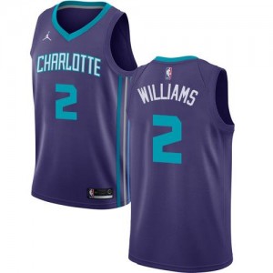 Jordan Brand NBA Maillot Williams Hornets #2 Violet Homme Statement Edition