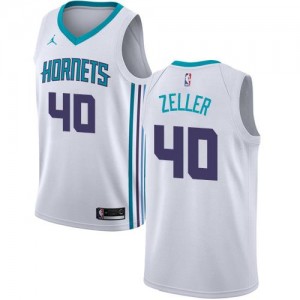 Jordan Brand NBA Maillot Basket Cody Zeller Charlotte Hornets Association Edition Homme Blanc No.40