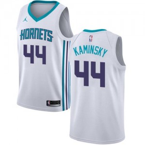 Jordan Brand NBA Maillots De Basket Kaminsky Charlotte Hornets Blanc #44 Association Edition Homme