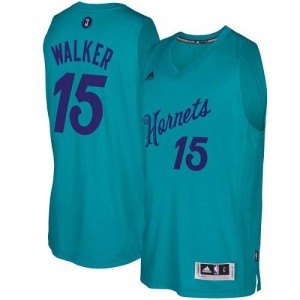 Adidas NBA Maillot Basket Kemba Walker Charlotte Hornets 2016-2017 Christmas Day #15 Homme Turquoise
