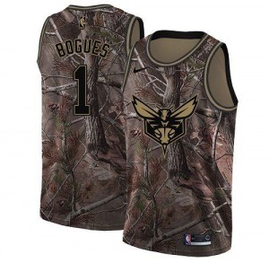 Maillots De Basket Muggsy Bogues Hornets No.1 Homme Realtree Collection Nike Camouflage