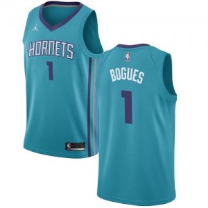 Jordan Brand NBA Maillots De Basket Bogues Charlotte Hornets Turquoise No.1 Icon Edition Enfant