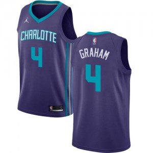 Maillot Basket Devonte Graham Charlotte Hornets No.4 Enfant Jordan Brand Icon Edition Turquoise